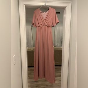 Pink Blush Maternity Dress, Size Small